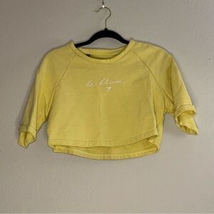 Gymshark Be Brave Yellow Cropped Sweatshirt